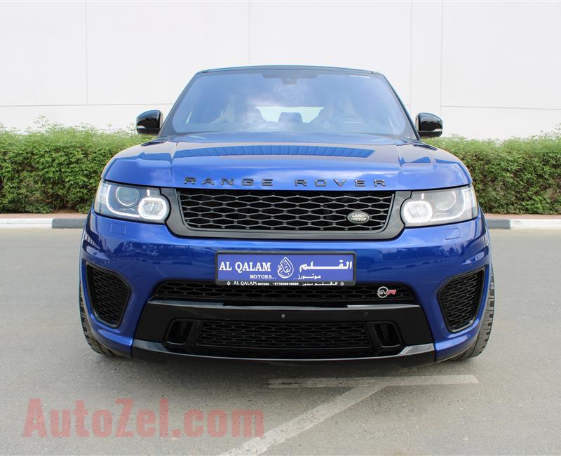 RANGE ROVER SPORT SVR 5.0L - 2016- BLUE- 79 000 KM- GCC SPECS