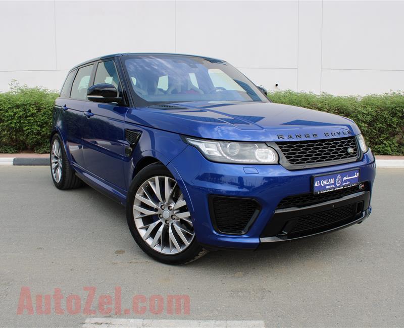 RANGE ROVER SPORT SVR 5.0L - 2016- BLUE- 79 000 KM- GCC SPECS