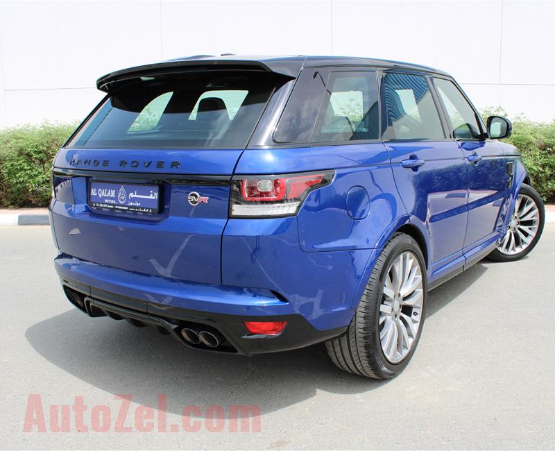 RANGE ROVER SPORT SVR 5.0L - 2016- BLUE- 79 000 KM- GCC SPECS