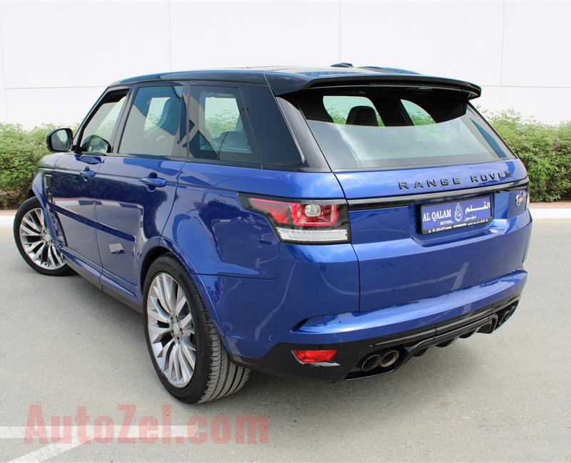 RANGE ROVER SPORT SVR 5.0L - 2016- BLUE- 79 000 KM- GCC SPECS