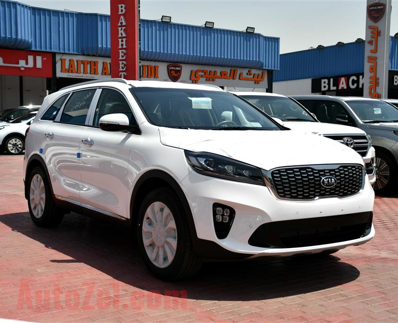 BRAND NEW KIA SORENTO, V6- 2019- WHITE- 0 KM- GCC- EXPORTS ONLY!