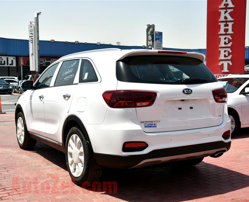 BRAND NEW KIA SORENTO, V6- 2019- WHITE- 0 KM- GCC- EXPORTS ONLY!