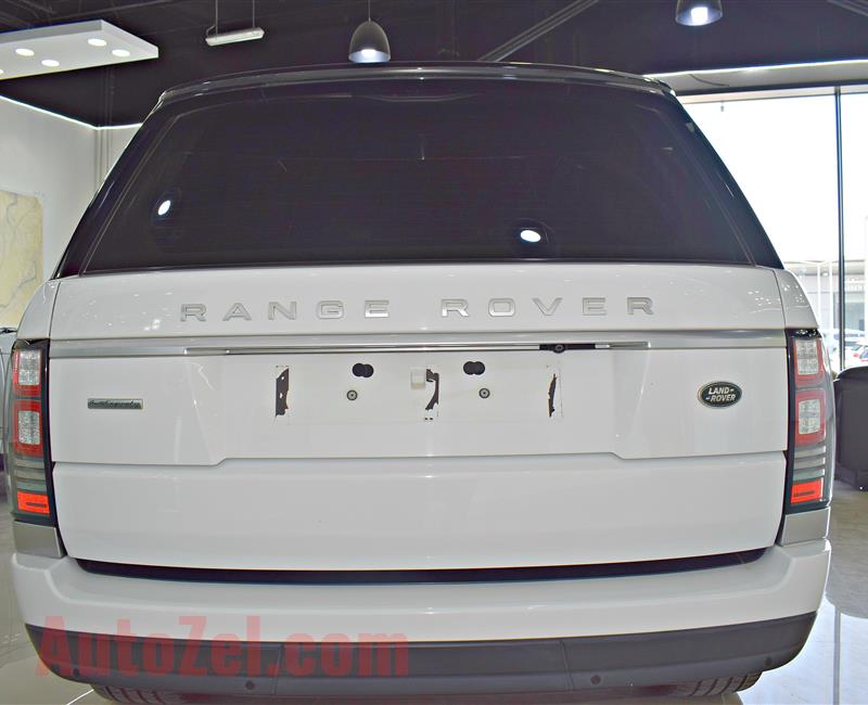 RANGE ROVER AUTOBIOGRAPHY MODEL 2014 - white  - 99000 KM - V8 - gcc 