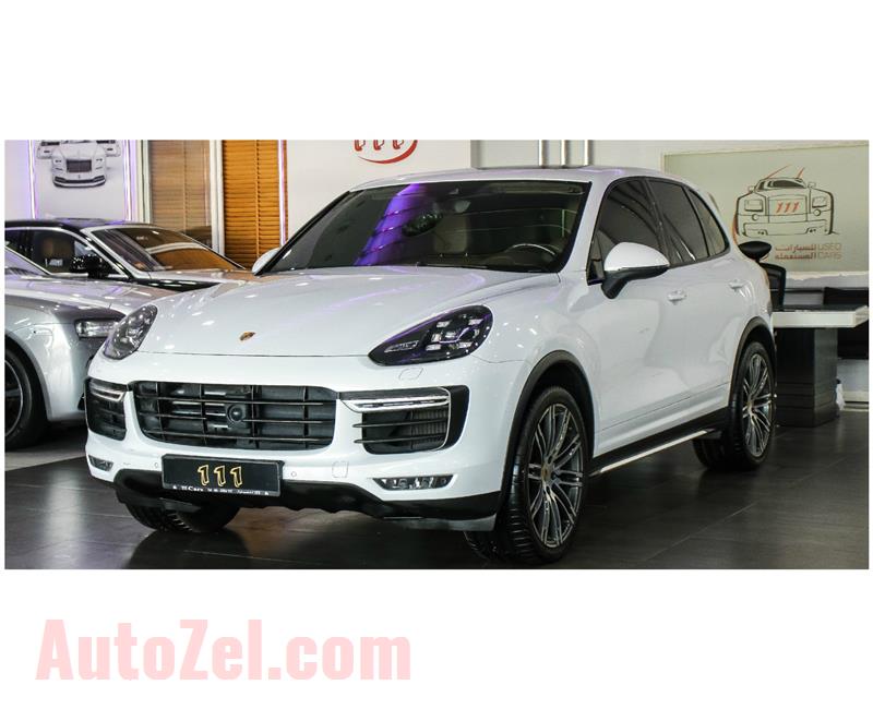 PORSCHE CAYENNE TURBO- 2015- WHITE- 91 000 KM- GCC SPECS