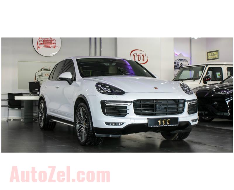 PORSCHE CAYENNE TURBO- 2015- WHITE- 91 000 KM- GCC SPECS