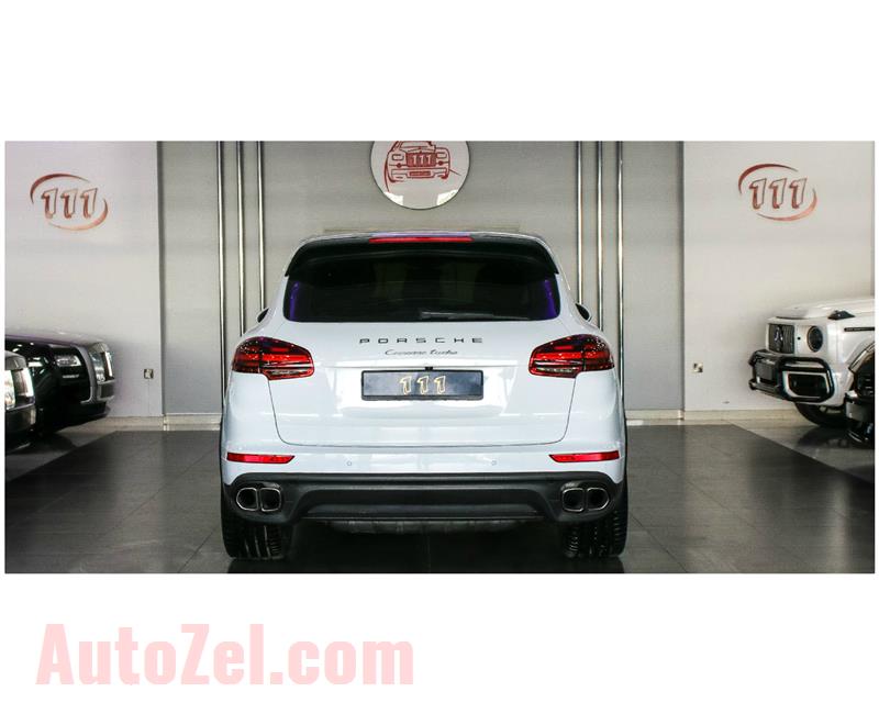 PORSCHE CAYENNE TURBO- 2015- WHITE- 91 000 KM- GCC SPECS