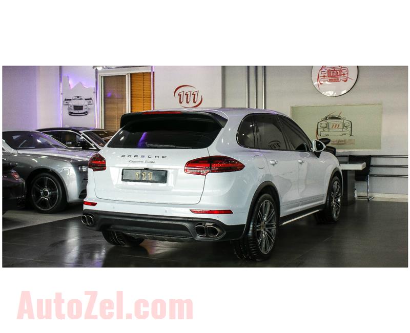 PORSCHE CAYENNE TURBO- 2015- WHITE- 91 000 KM- GCC SPECS