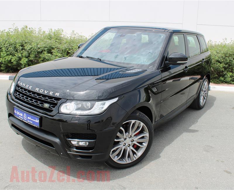 RANGE ROVER SPORT, V8- 2015- BLACK- 90 000 KM- GCC