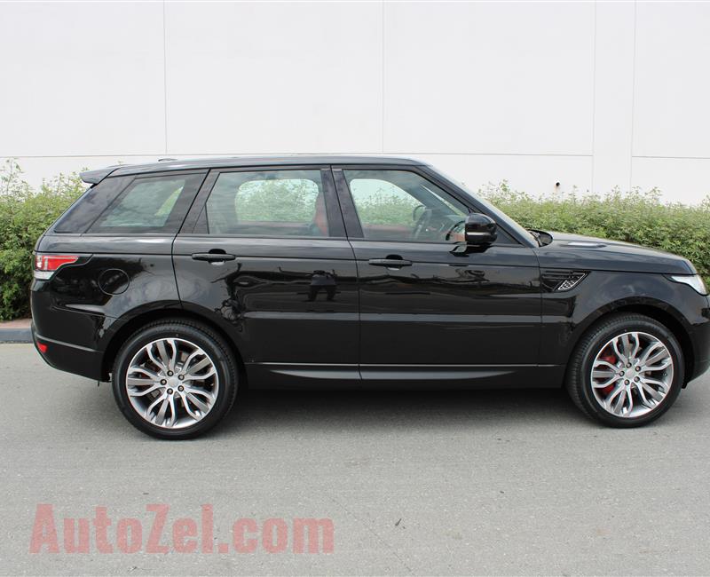 RANGE ROVER SPORT, V8- 2015- BLACK- 90 000 KM- GCC