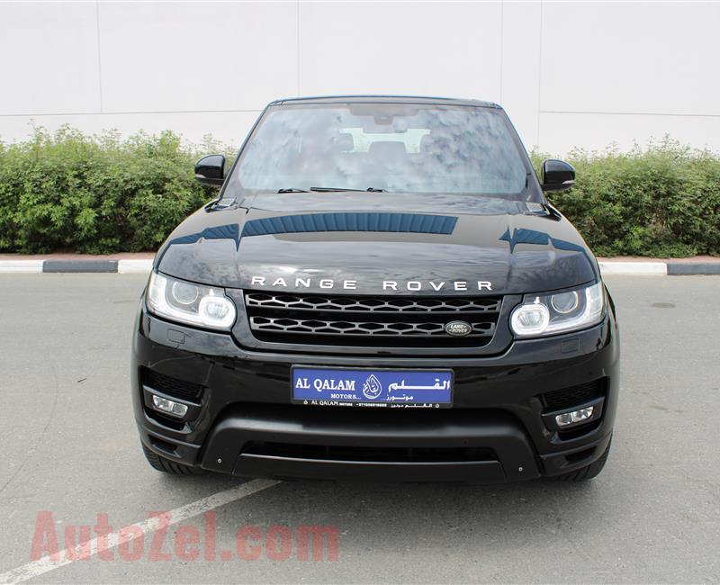 RANGE ROVER SPORT, V8- 2015- BLACK- 90 000 KM- GCC