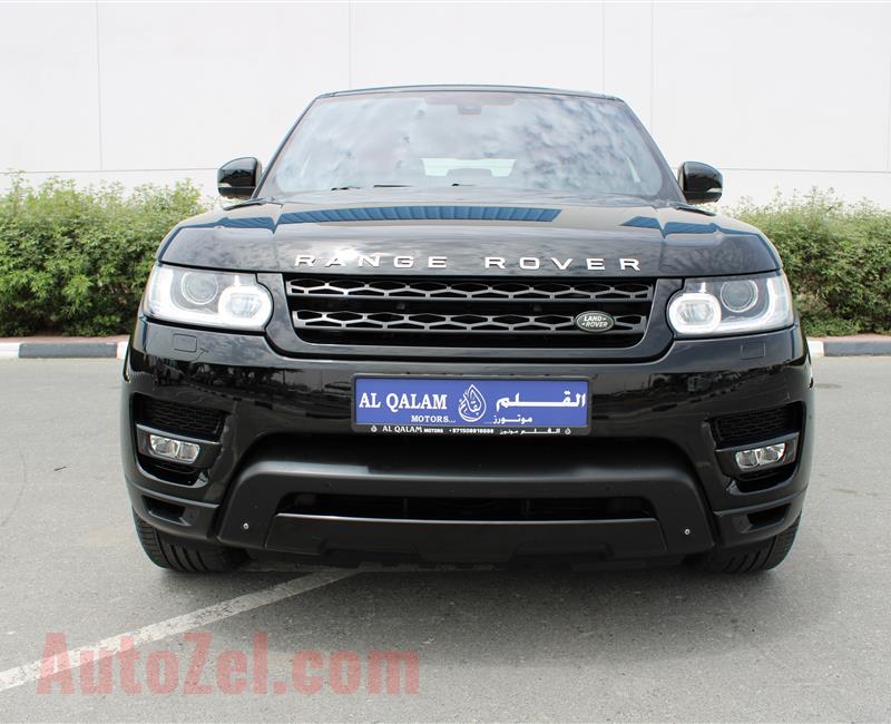 RANGE ROVER SPORT, V8- 2015- BLACK- 90 000 KM- GCC