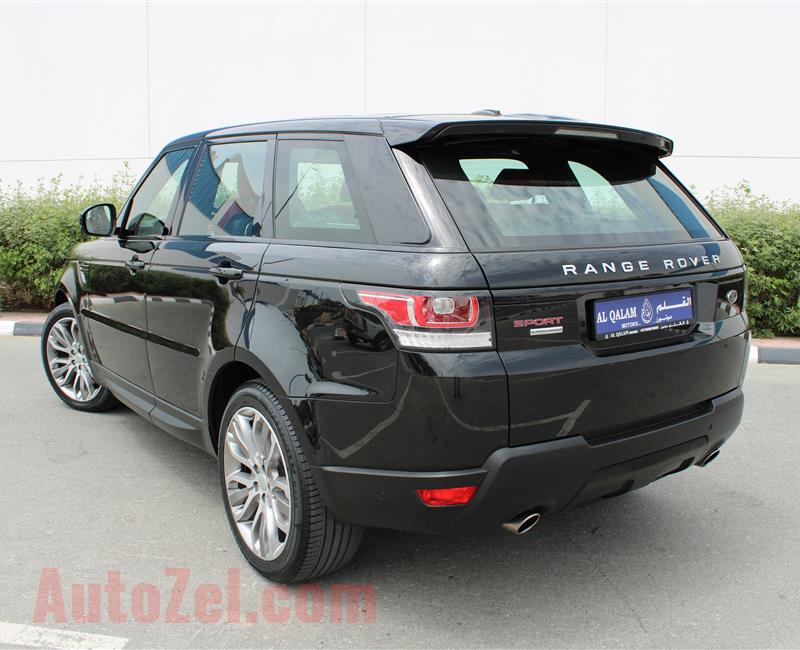 RANGE ROVER SPORT, V8- 2015- BLACK- 90 000 KM- GCC