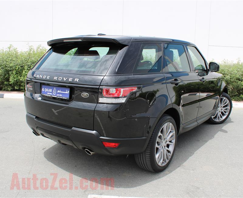 RANGE ROVER SPORT, V8- 2015- BLACK- 90 000 KM- GCC