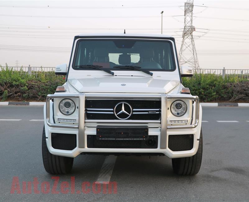 MERCEDES-BENZ G63- 2015- WHITE- 134 000 KM- GCC