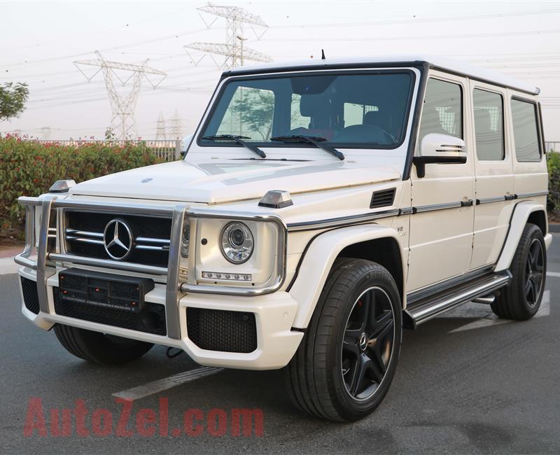 MERCEDES-BENZ G63- 2015- WHITE- 134 000 KM- GCC