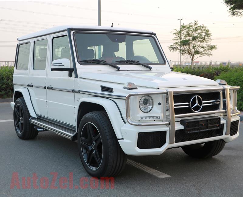 MERCEDES-BENZ G63- 2015- WHITE- 134 000 KM- GCC