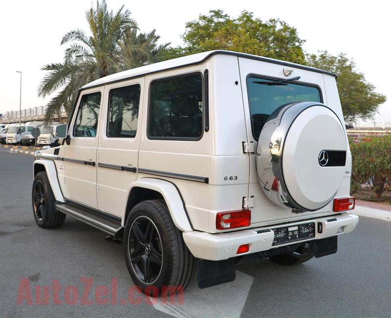 MERCEDES-BENZ G63- 2015- WHITE- 134 000 KM- GCC