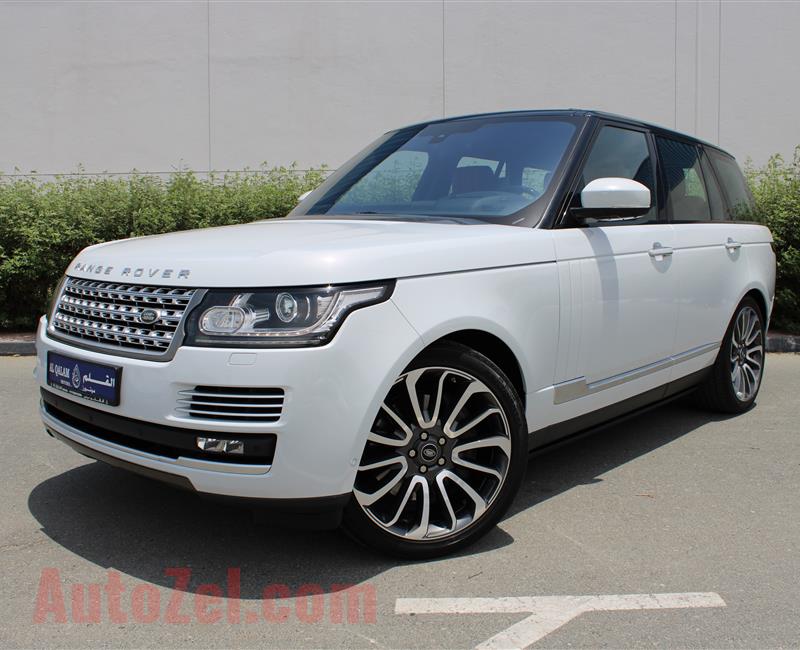 RANGE ROVER VOGUE AUTOBIOGRAPHY, V8- 2016- WHITE- 52 000 KM- GCC