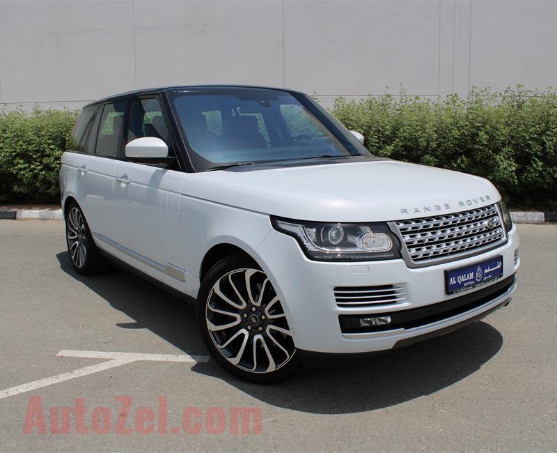 RANGE ROVER VOGUE AUTOBIOGRAPHY, V8- 2016- WHITE- 52 000 KM- GCC