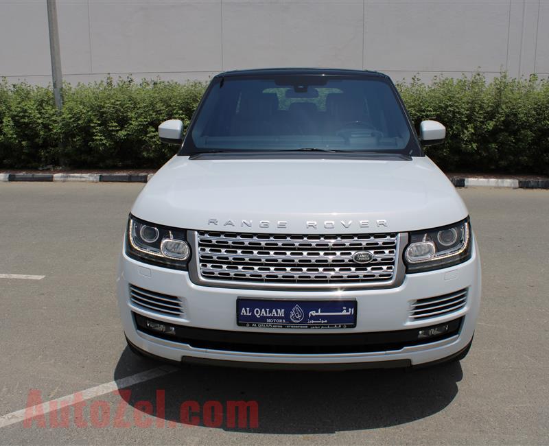 RANGE ROVER VOGUE AUTOBIOGRAPHY, V8- 2016- WHITE- 52 000 KM- GCC