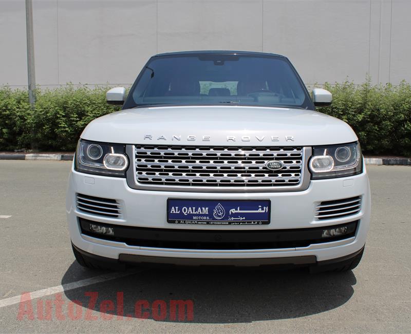 RANGE ROVER VOGUE AUTOBIOGRAPHY, V8- 2016- WHITE- 52 000 KM- GCC