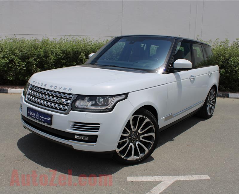 RANGE ROVER VOGUE AUTOBIOGRAPHY, V8- 2016- WHITE- 52 000 KM- GCC