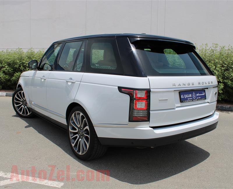 RANGE ROVER VOGUE AUTOBIOGRAPHY, V8- 2016- WHITE- 52 000 KM- GCC