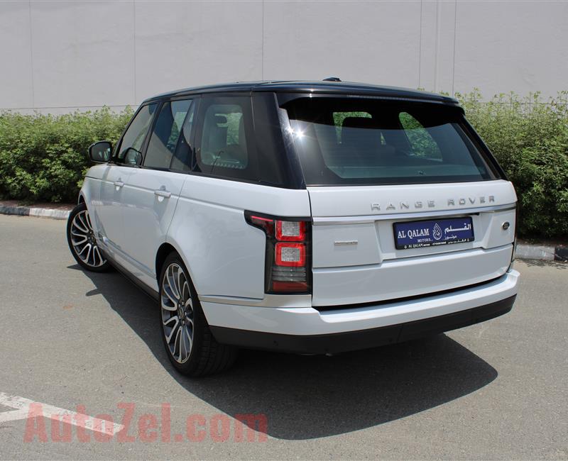 RANGE ROVER VOGUE AUTOBIOGRAPHY, V8- 2016- WHITE- 52 000 KM- GCC