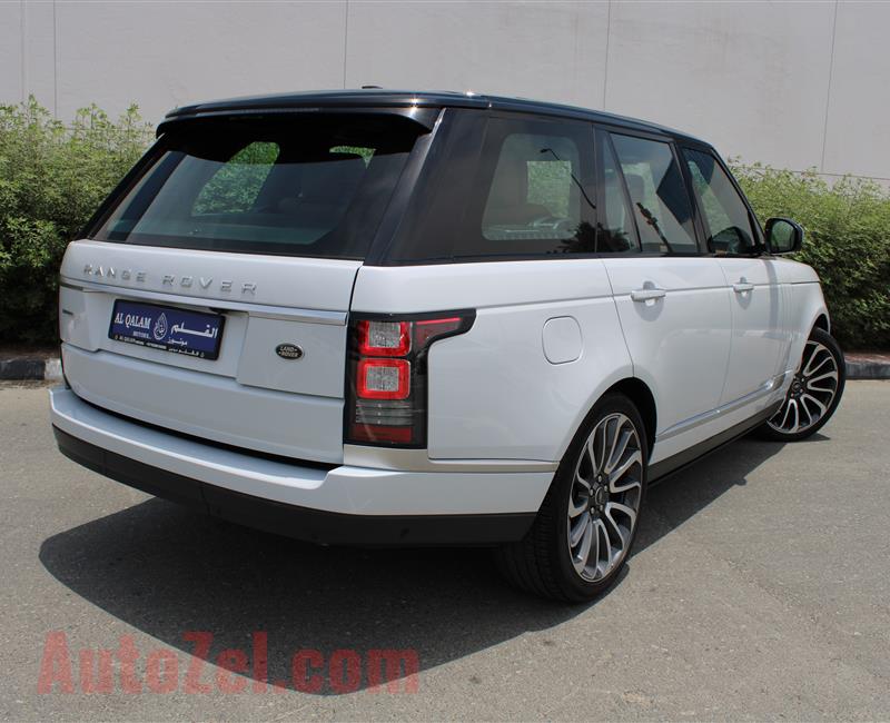 RANGE ROVER VOGUE AUTOBIOGRAPHY, V8- 2016- WHITE- 52 000 KM- GCC