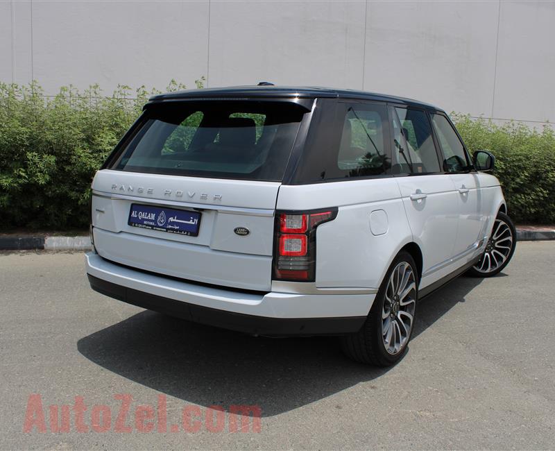 RANGE ROVER VOGUE AUTOBIOGRAPHY, V8- 2016- WHITE- 52 000 KM- GCC