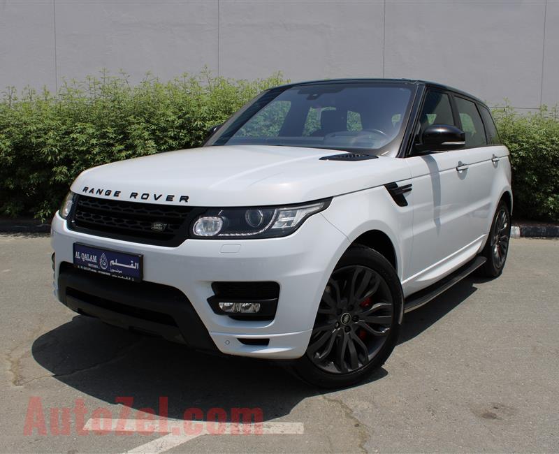 RANGE ROVER SPORT HSE, V6- 2016- WHITE- 115 000 KM- GCC