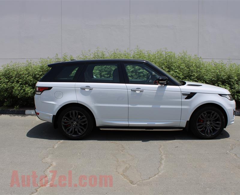 RANGE ROVER SPORT HSE, V6- 2016- WHITE- 115 000 KM- GCC