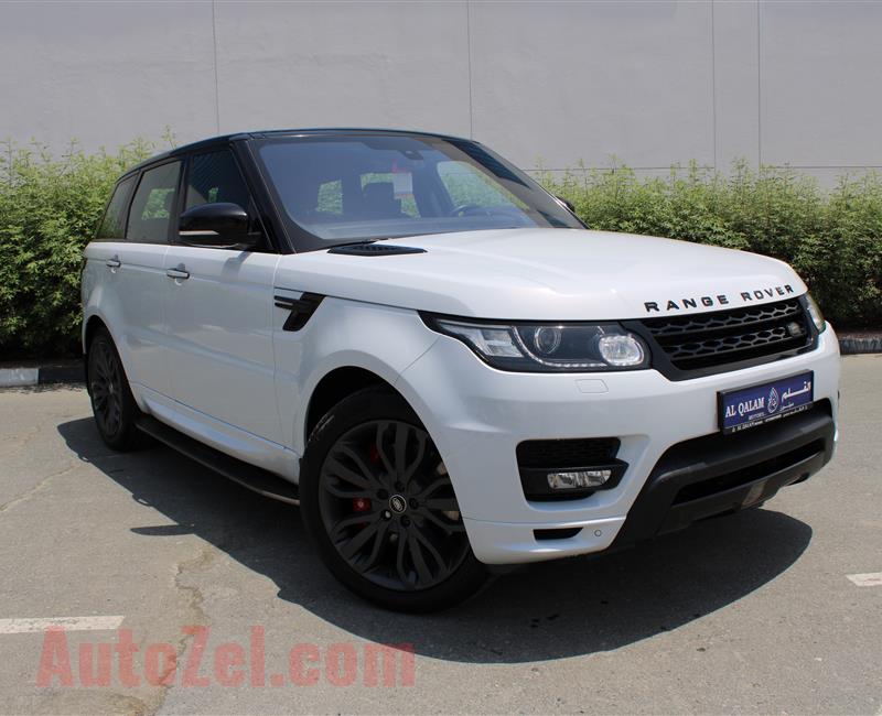 RANGE ROVER SPORT HSE, V6- 2016- WHITE- 115 000 KM- GCC