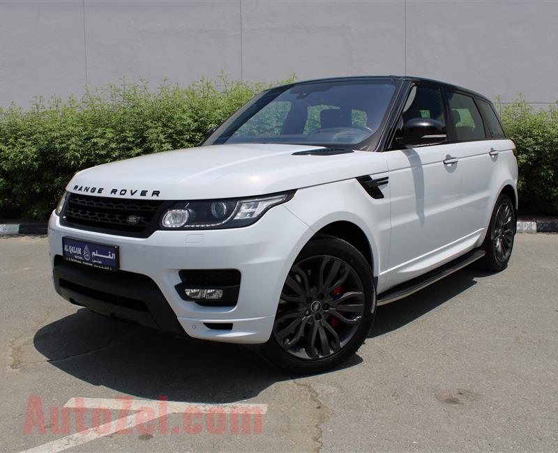 RANGE ROVER SPORT HSE, V6- 2016- WHITE- 115 000 KM- GCC