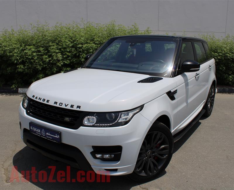 RANGE ROVER SPORT HSE, V6- 2016- WHITE- 115 000 KM- GCC