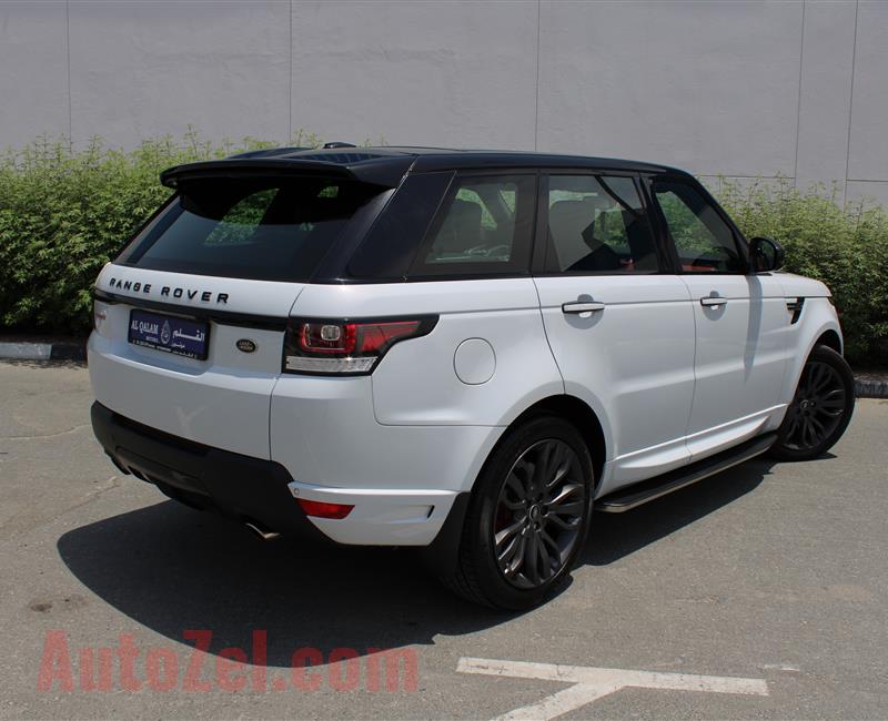 RANGE ROVER SPORT HSE, V6- 2016- WHITE- 115 000 KM- GCC