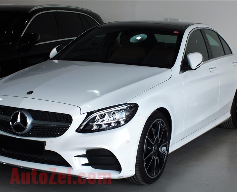 MERCEDES-BENZ C200- 2019- WHITE- 600 KM ONLY- GOOD AS NEW