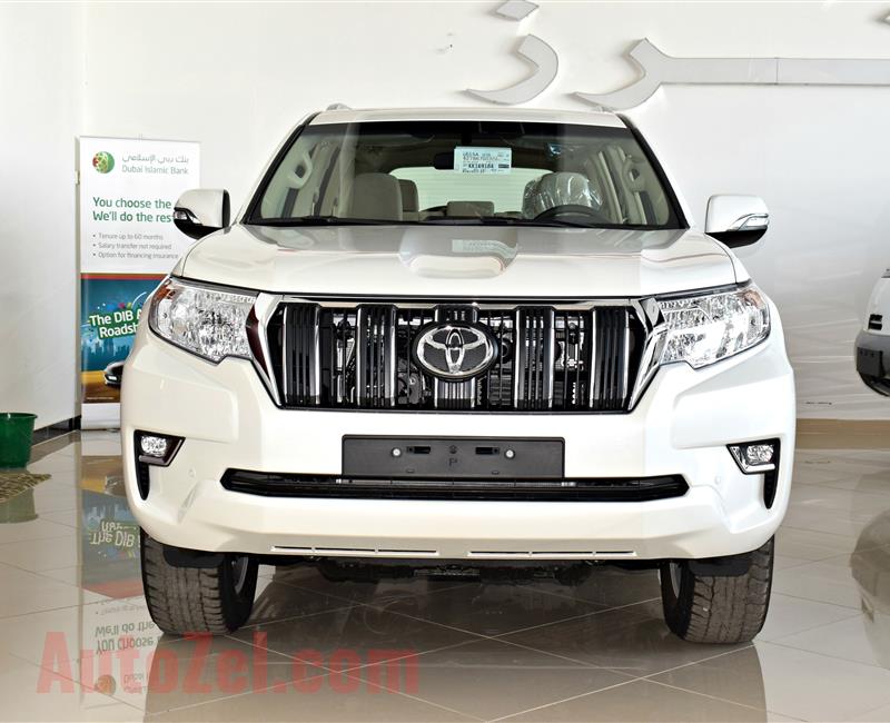 BRAND NEW TOYOTA PRADO, V6- 2019- WHITE- ZERO KM- GCC