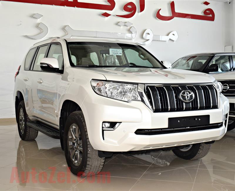 BRAND NEW TOYOTA PRADO, V6- 2019- WHITE- ZERO KM- GCC