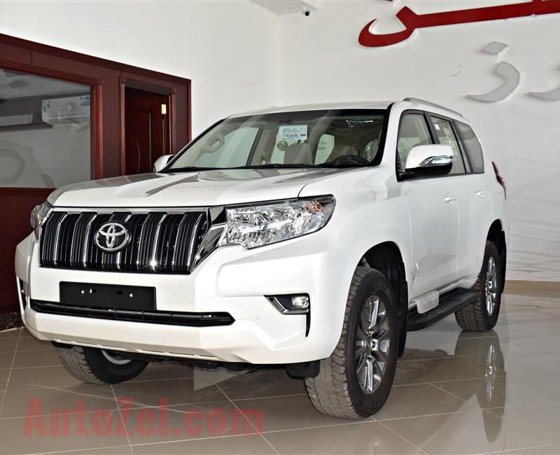 BRAND NEW TOYOTA PRADO, V6- 2019- WHITE- ZERO KM- GCC