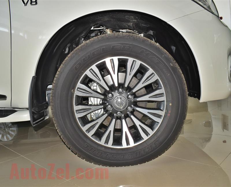 BRAND NEW NISSAN PATROL TITANIUM, V8- 2019- WHITE- ZERO KM- GCC