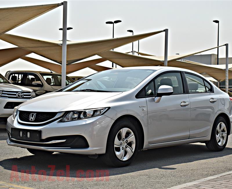 HONDA CIVIC  MODEL 2015 - SILVER - 173,000 KM - V4 - GCC 