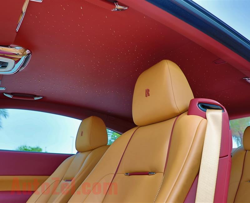 ROLLS ROYCE WRAITH, V12- 2016- GOLD- 6 000 KM- GCC