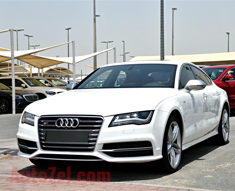 AUDI S7, V8- 2013- WHITE- 158 000 KM- GCC