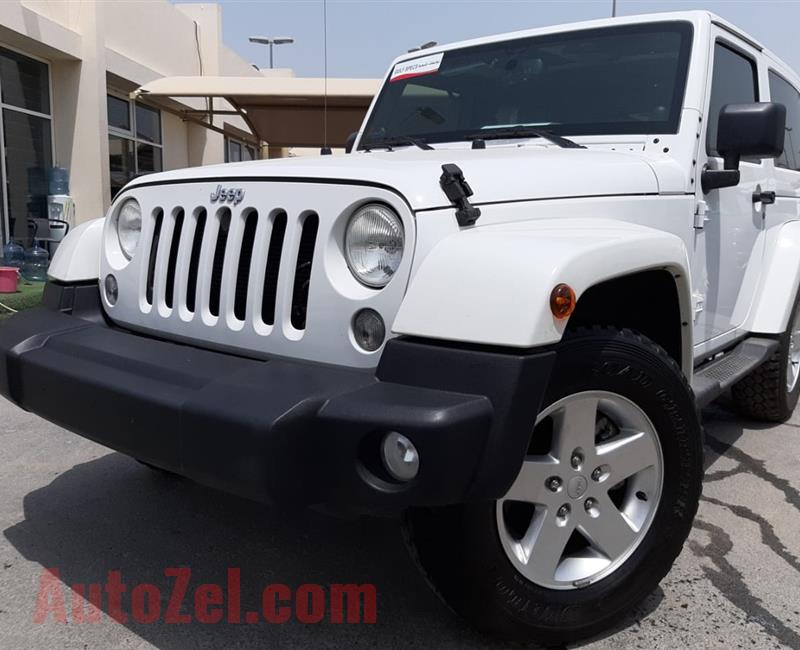 JEEP WRANGLER SAHARA- 2014- WHITE- 47 816 KM- GCC SPECS