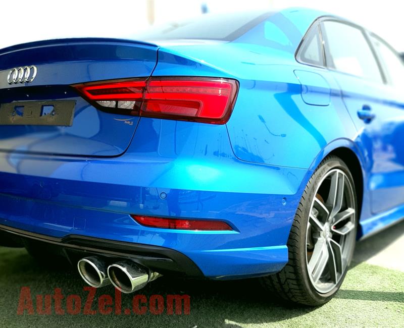 AUDI A3s- 2017- BLUE- 36 065 KM- GCC SPECS