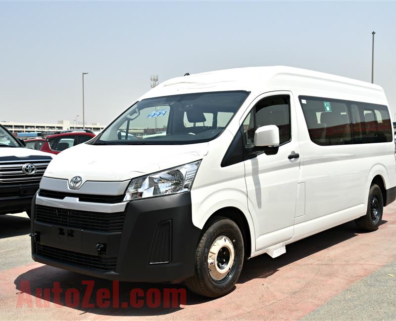 TOYOTA HI-ACE HIGH ROOF- 2019- WHITE- 13 SEATER- GCC SPECS- FULL OPTION