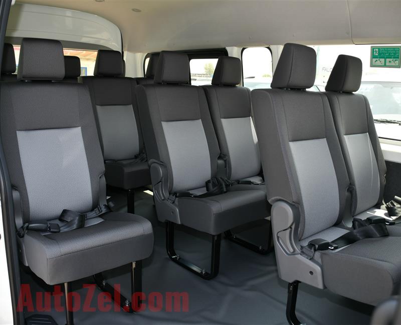 TOYOTA HI-ACE HIGH ROOF- 2019- WHITE- 13 SEATER- GCC SPECS- FULL OPTION