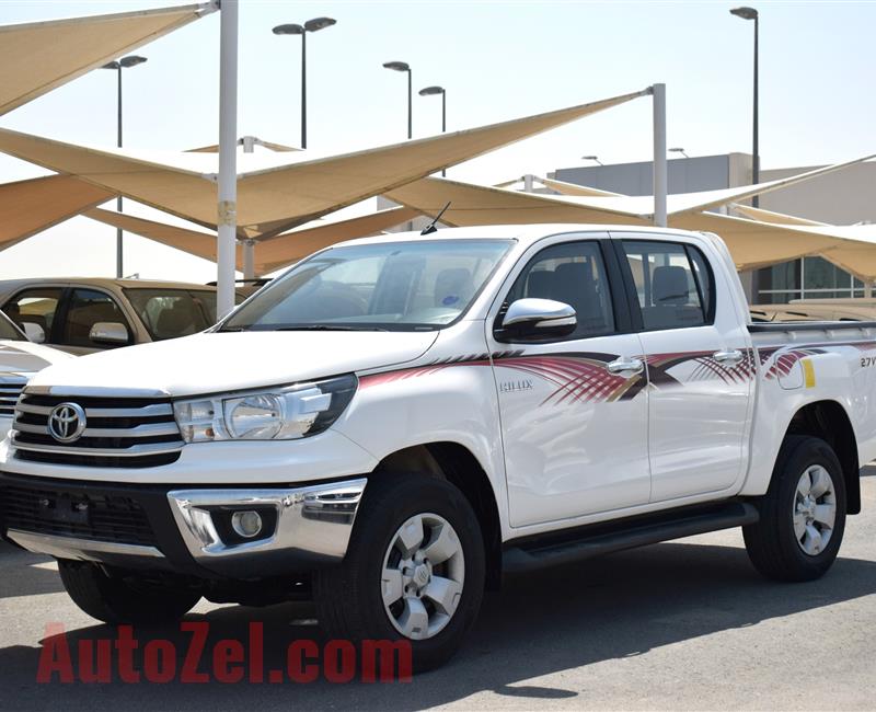 TOYOTA HILUX 4X4 GLX SR5, V4- 2016- WHITE- 106 000 KM- GCC