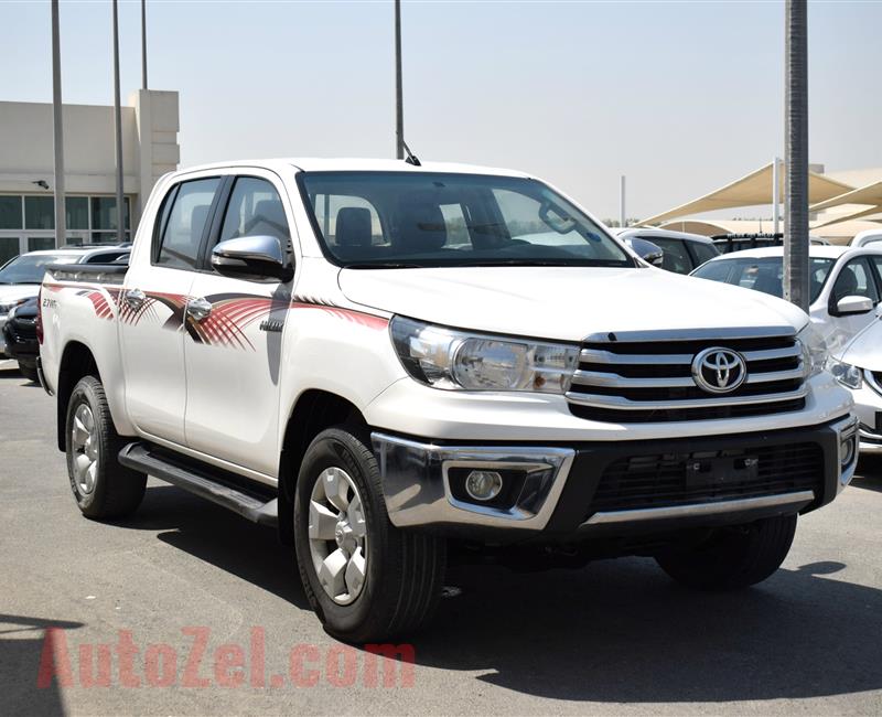 TOYOTA HILUX 4X4 GLX SR5, V4- 2016- WHITE- 106 000 KM- GCC